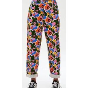 Lucy & Yak Drew Cotton Pants Bright Abstract Limited Artist Print Size 14 16 XL